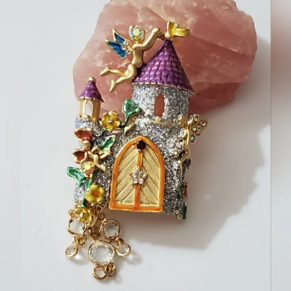Fairy castle Austrian bezel crystals sparkly Rhinestones New Big kitchy princess